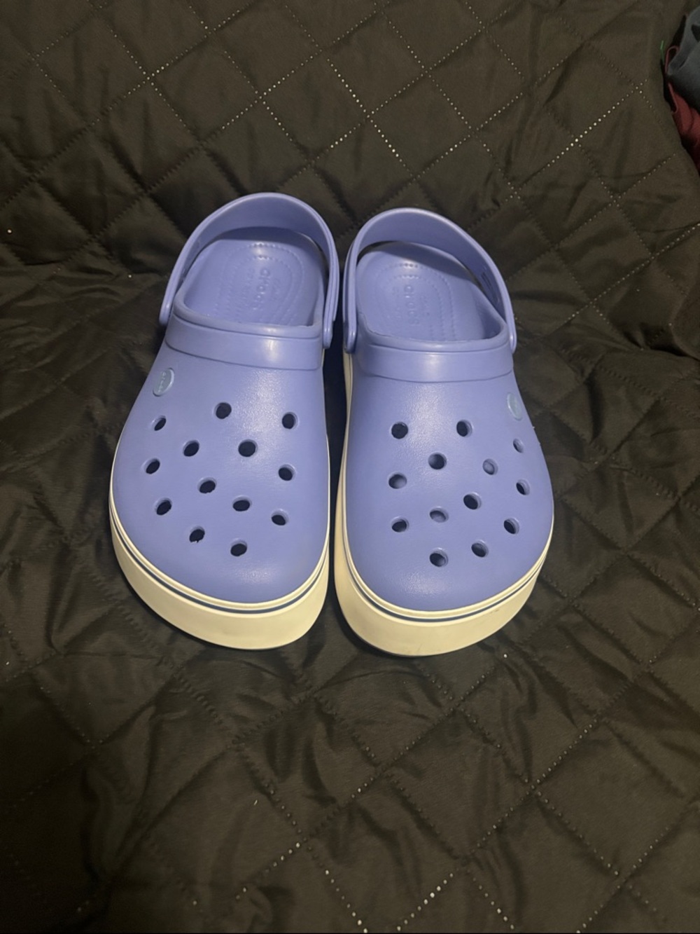 CROCS Kids Lavender Slip-On Clog with White Platform